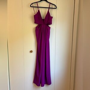 NWOT Zara Vibrant Purple Jumpsuit with Cutouts Size S